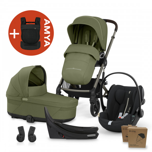 CYBEX Gold Talos 4in1 All Weather +AMYA - Moss Green/Moon Black